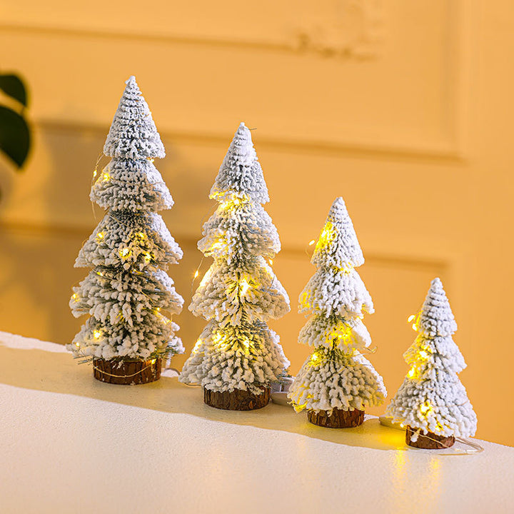 Illuminated Mini Frosted Christmas Tree Decoration Kalsten