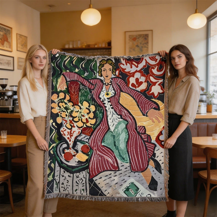 Artistic Woven Tapestry Throw