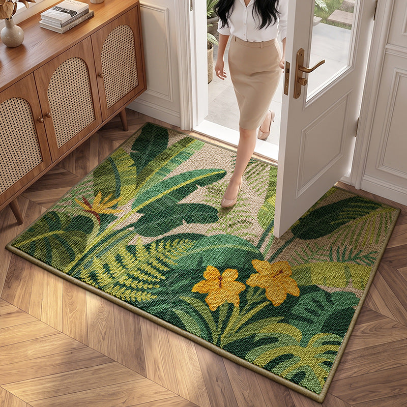 Tropical Leaf Design Welcome Mat Kalsten