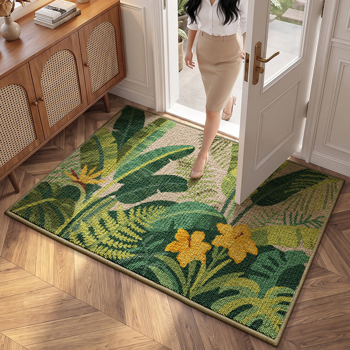 Tropical Leaf Design Welcome Mat Kalsten