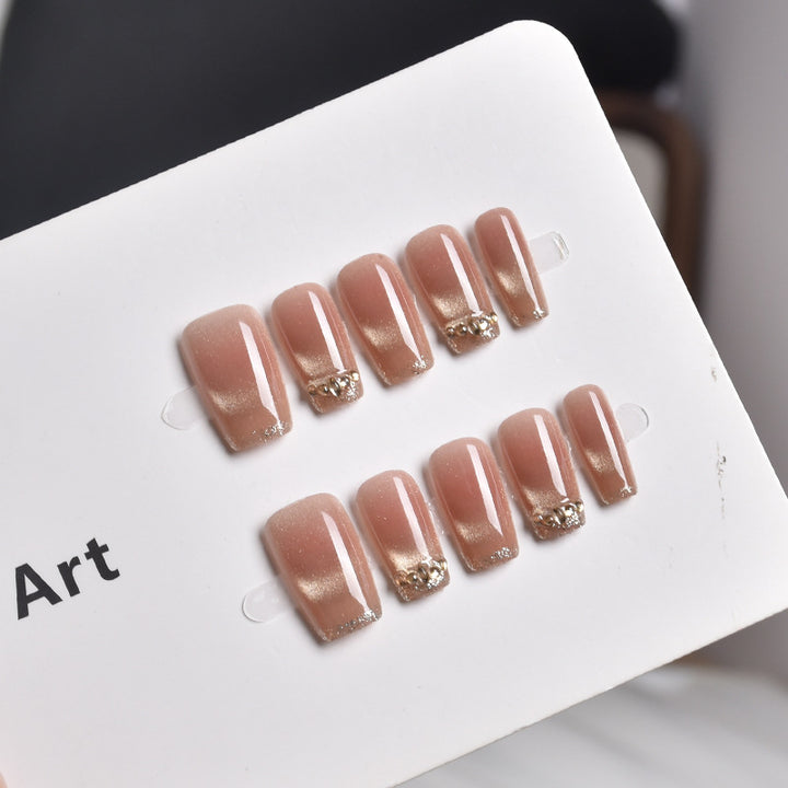 Elegant Glitter Tip Press-On Nail Set Kalsten