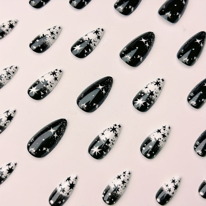 Artificial nail set with star motif Kalsten