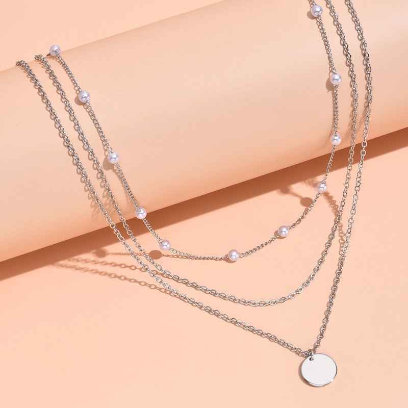 Layered Beaded Chain Necklace Kalsten