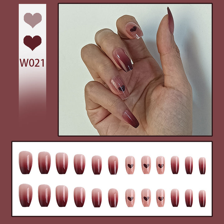 Artistic Ombre Nails with Hearts Kalsten