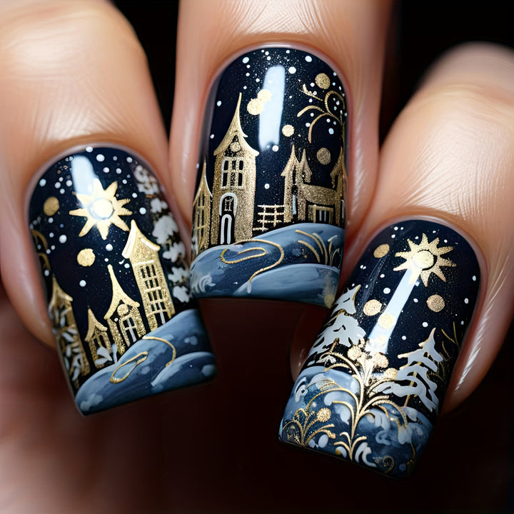 Artificial Nails in Festive Winter Landscape Design Kalsten