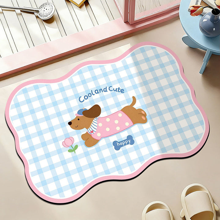 Cute Cartoon Dog Shaped Bath Mat
