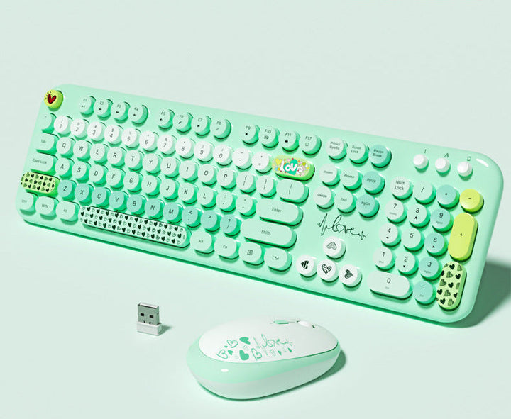 Cute-Themed Wireless Keyboard and Mouse Set Kalsten