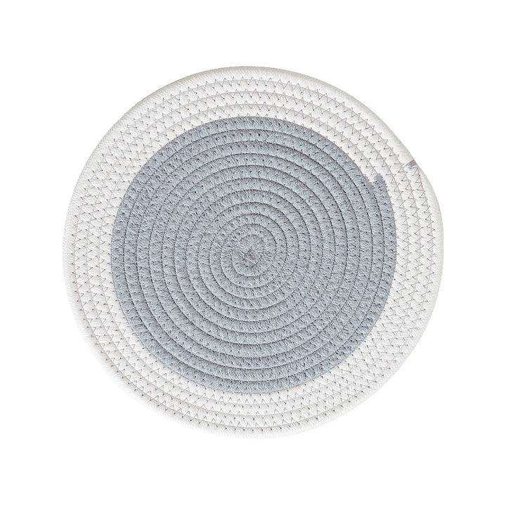 Round woven cotton braided rug for living and entrance area Kalsten