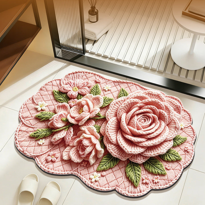 Floral Embellished Bath Mat Kalsten