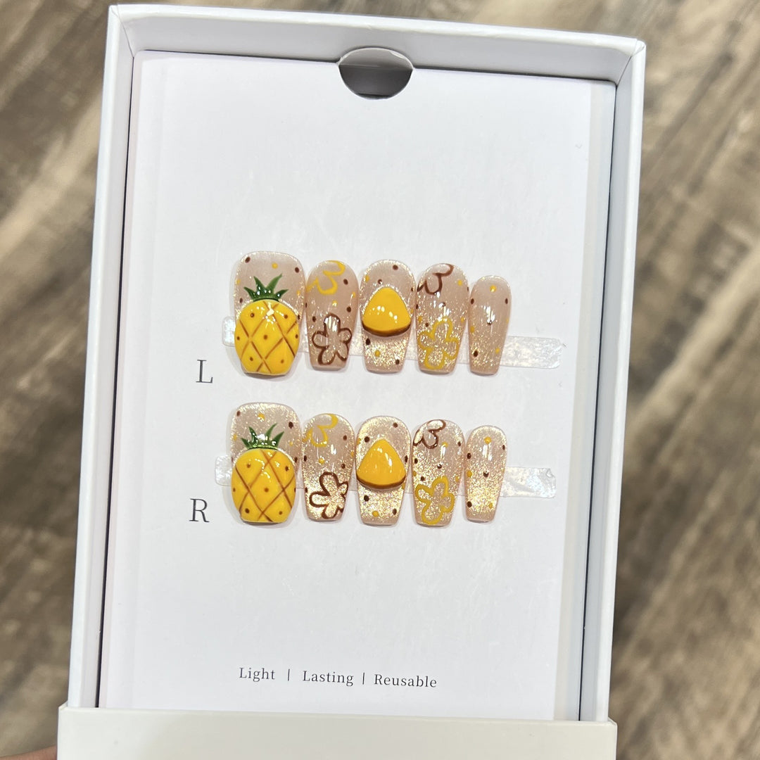 Decorative Floral Stiletto Press-On Nail Set Kalsten