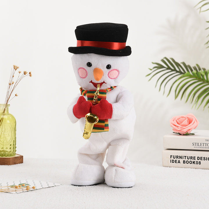 Plush Christmas Tree Figure with Guitar