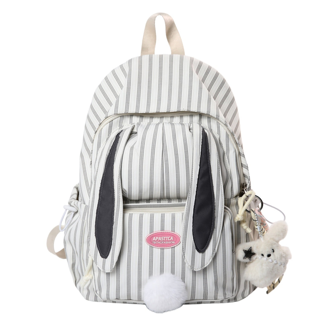 Cute Bunny Ears Striped School Backpack Kalsten
