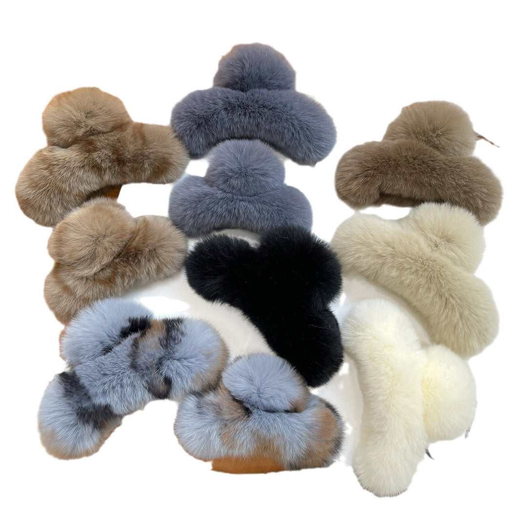 Plush Faux Fur Hair Claw Clip Kalsten