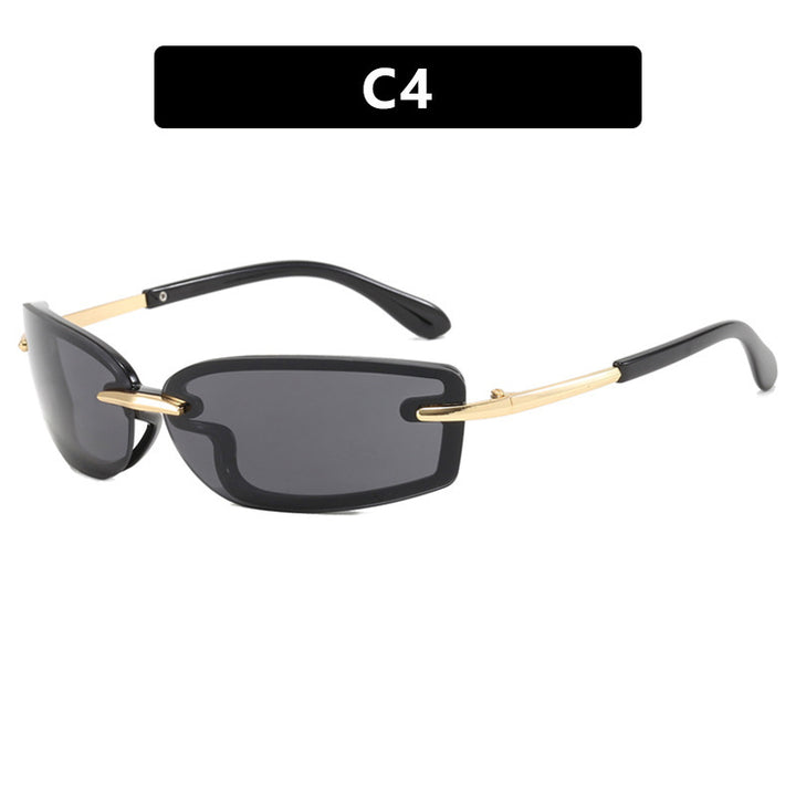 Women's fashionable sunglasses in futuristic design and transparent frame Kalsten