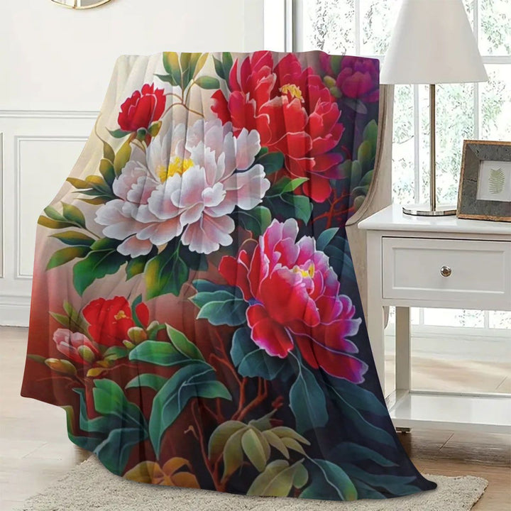 Floral Patterned Throw Blanket