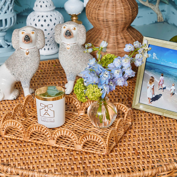 Elegant decoration basket with curved edge Kalsten