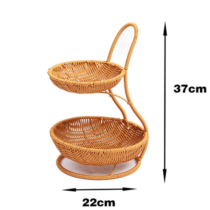 Decorative Tiered Wicker Fruit Kalsten
