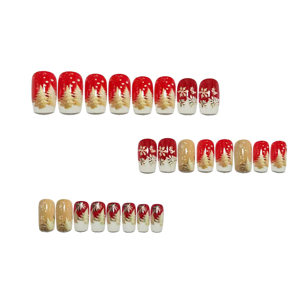 Artificial nails with festive winter design Kalsten
