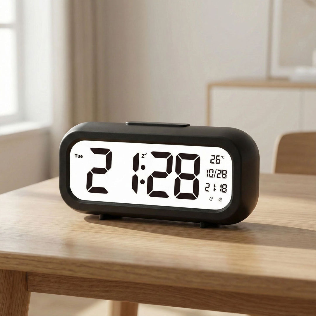 Digital alarm clock with temperature display and large LED display Kalsten