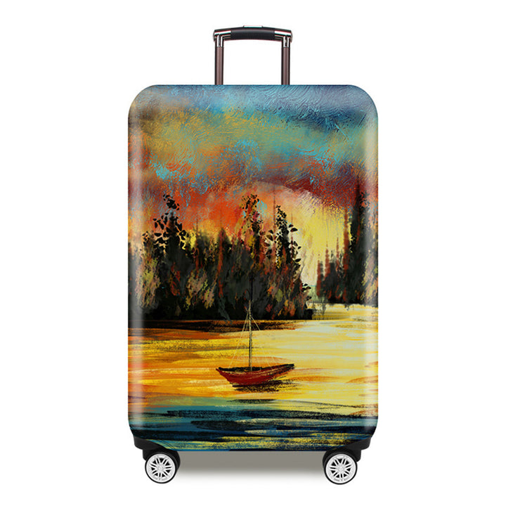 Women's hard shell suitcase with inspiring city view design Kalsten