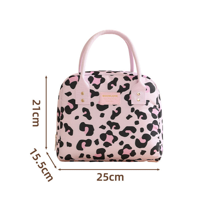 Insulated Leopard Print Lunch Tote Kalsten