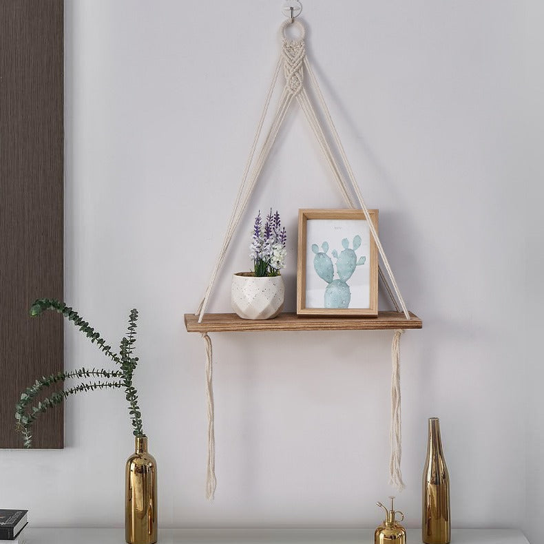 Hanging Decorative Wood Shelf
