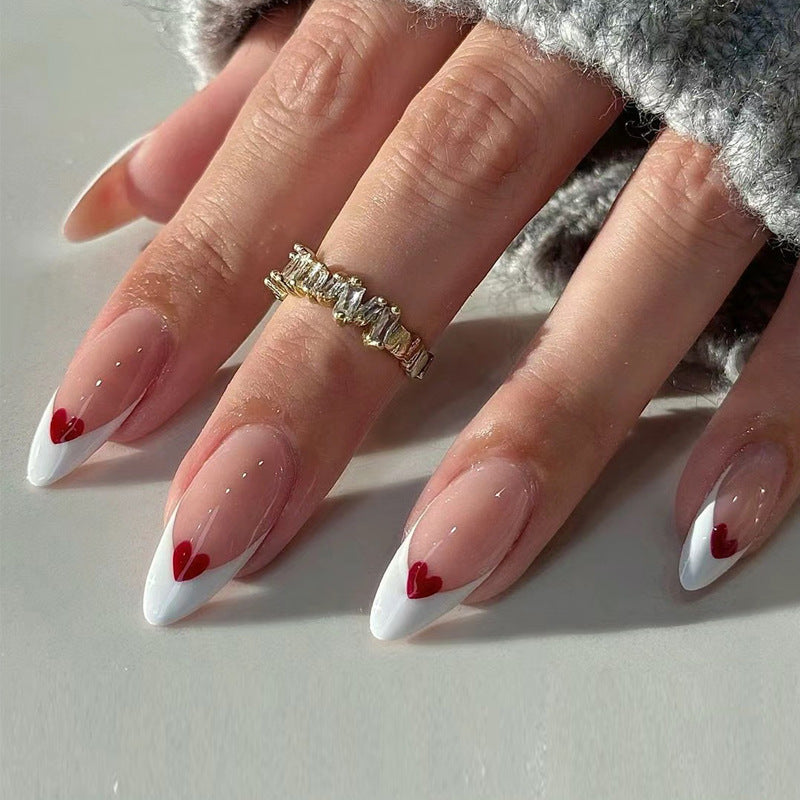 Elegant Heart-Designed Press-On Nail Tips Kalsten