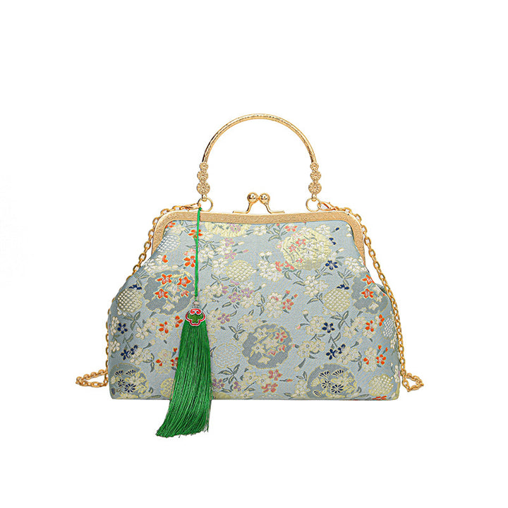 Floral Embroidered Evening Clutch