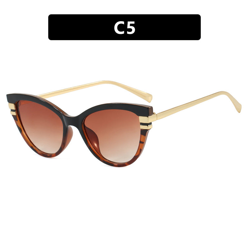Ladies Cat-Eye Sunglasses with Elegant Metal Accents Kalsten