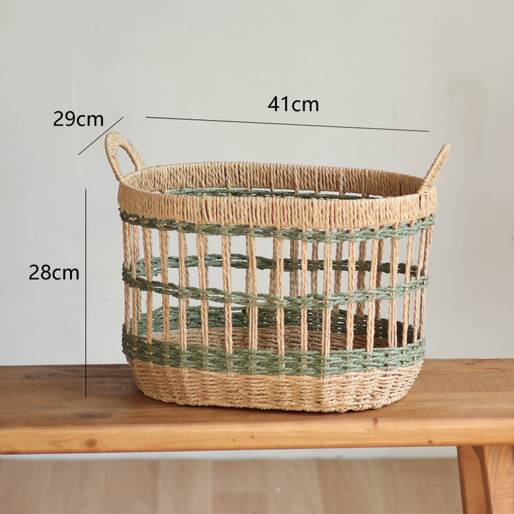 Handcrafted storage basket with natural material Kalsten