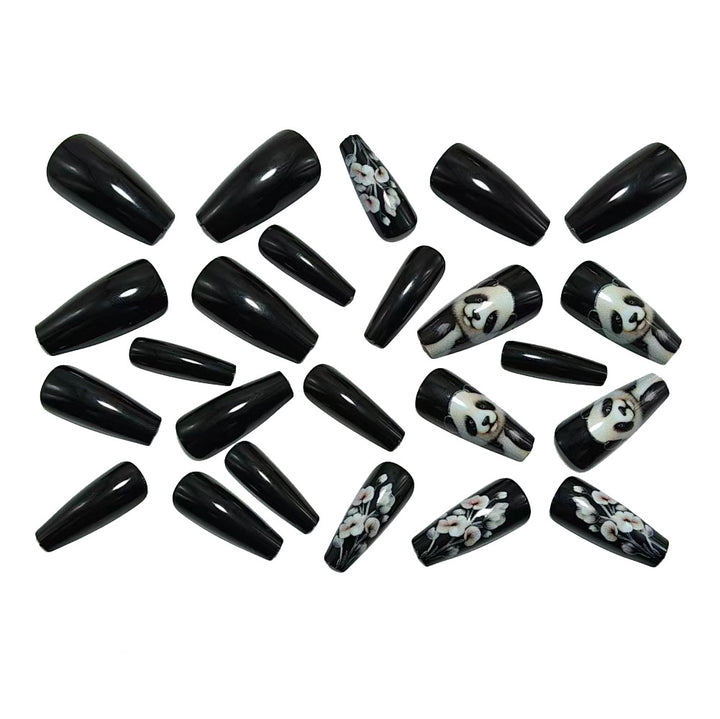 Panda motif artificial nails Kalsten