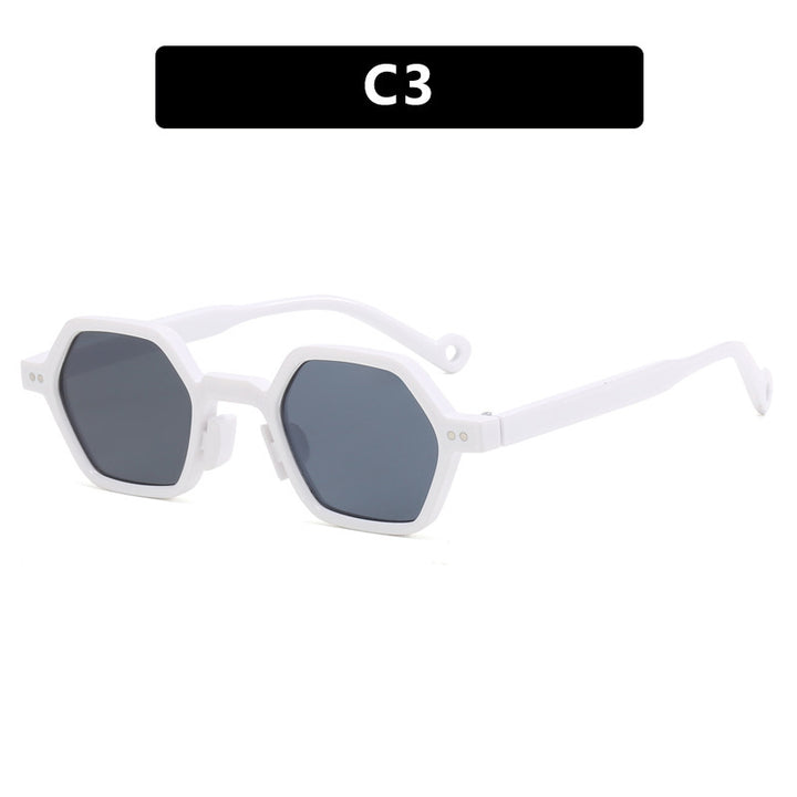 Women's hexagonal sunglasses with transparent frame Kalsten
