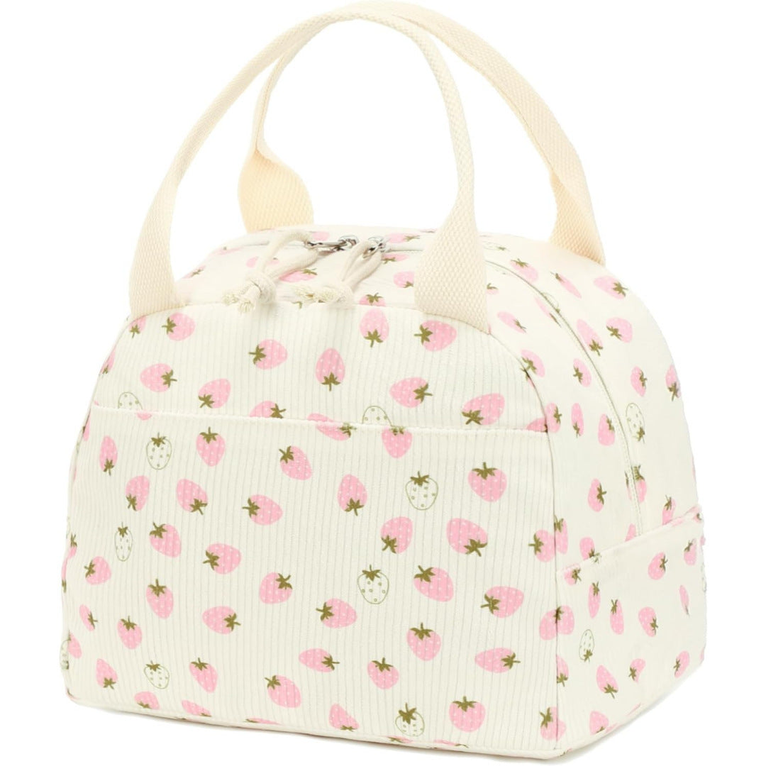 Charming Strawberry Print Insulated Lunch Bag