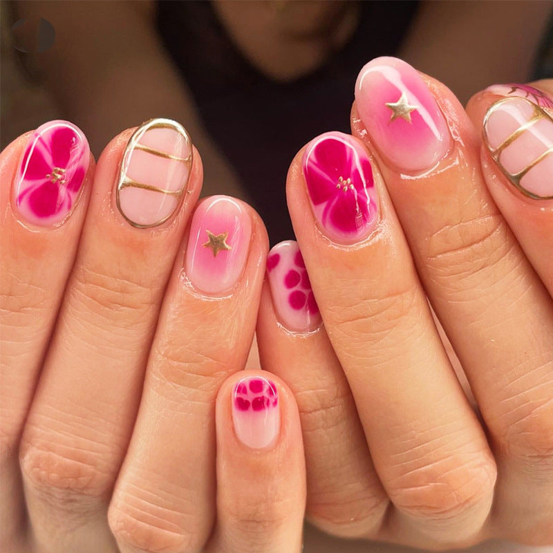 Floral Design Press-On Nail Art Set Kalsten