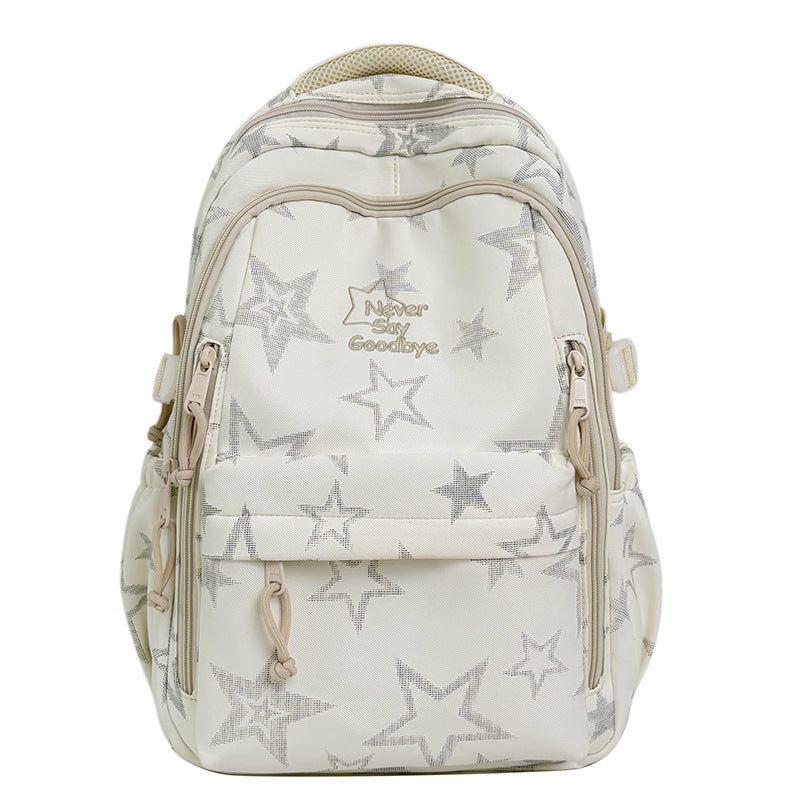 Stylish Star-Embellished School Backpack Kalsten