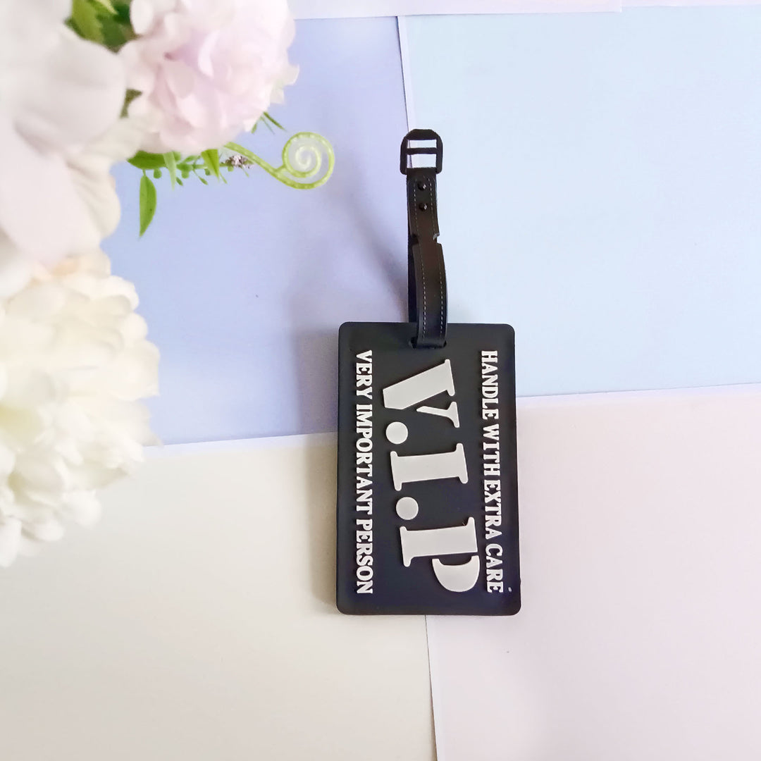 Unisex luggage tag made of durable silicone with airplane motif Kalsten