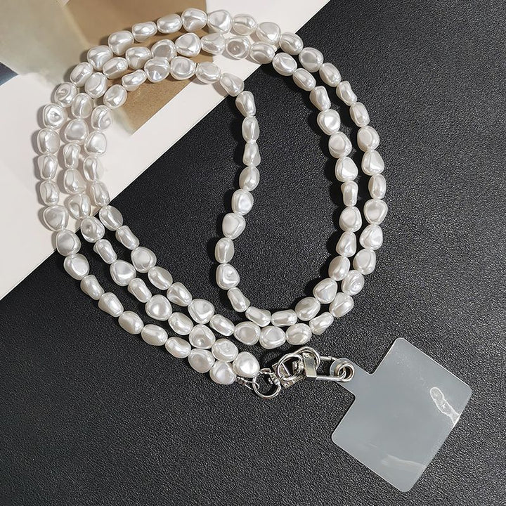 Elegant Layered Pearl Chain Necklace Kalsten