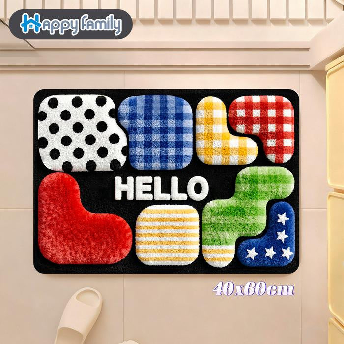 Stylish Geometric Pattern Bath Mat Kalsten