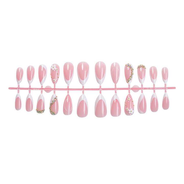 Premium Artistic Press-On Nail Set with Elegant Design Accents Kalsten