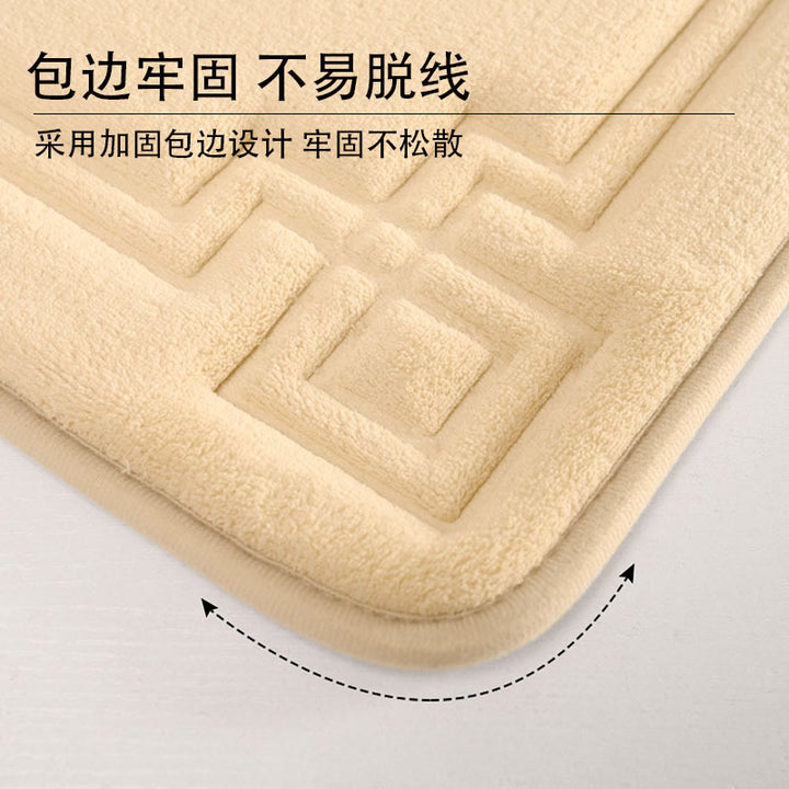 Elegant Textured Bathroom Mat Kalsten