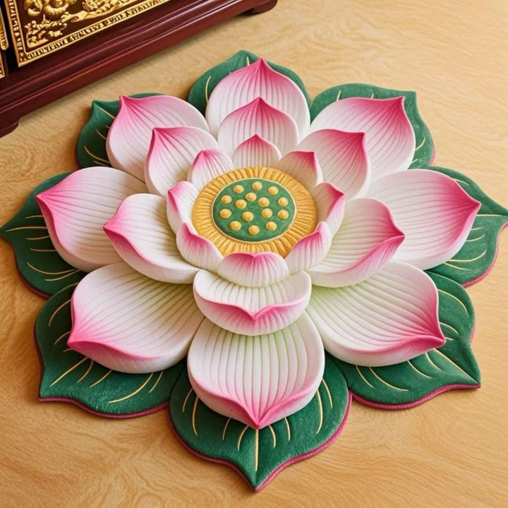 Lotus Flower-Shaped Decorative Area Rug