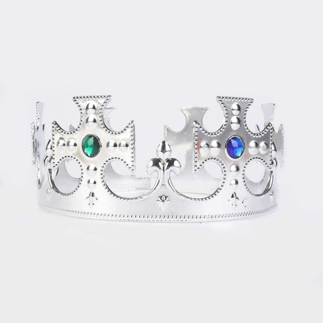 Decorative crown made of metal with gemstone adornment