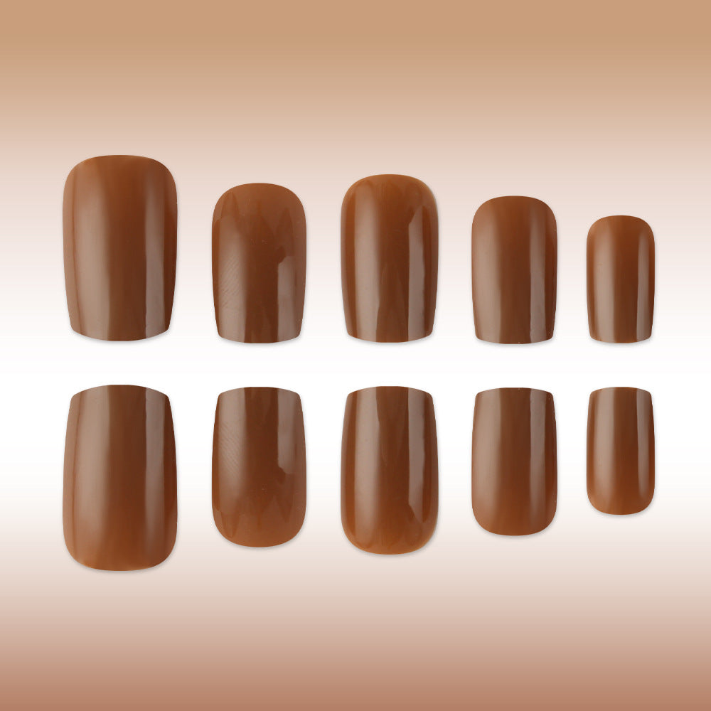 Glossy Square Tip Press-On Nails Kalsten