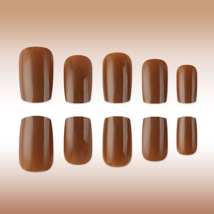 Glossy Square Tip Press-On Nails Kalsten