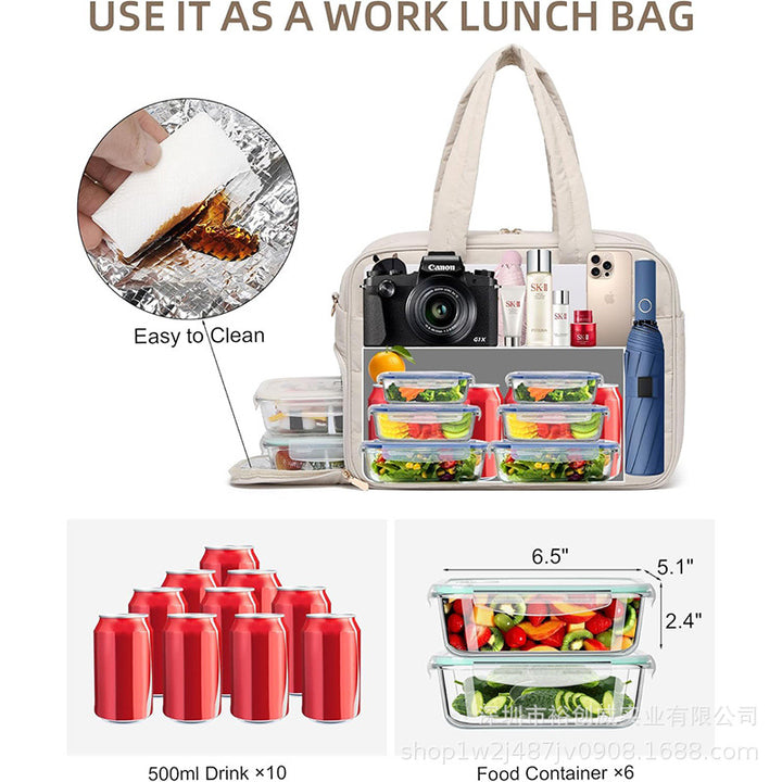Insulated Lunch Tote Bag with Removable Cooler Kalsten