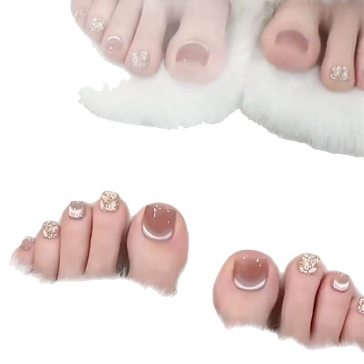 Decorative Press-On Pedicure Nail Set Kalsten