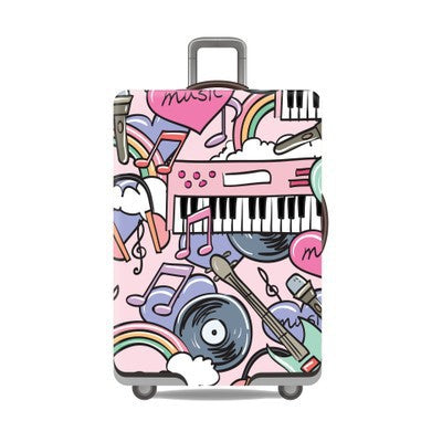 Tropical Leaf Print Hard Shell Luggage Kalsten
