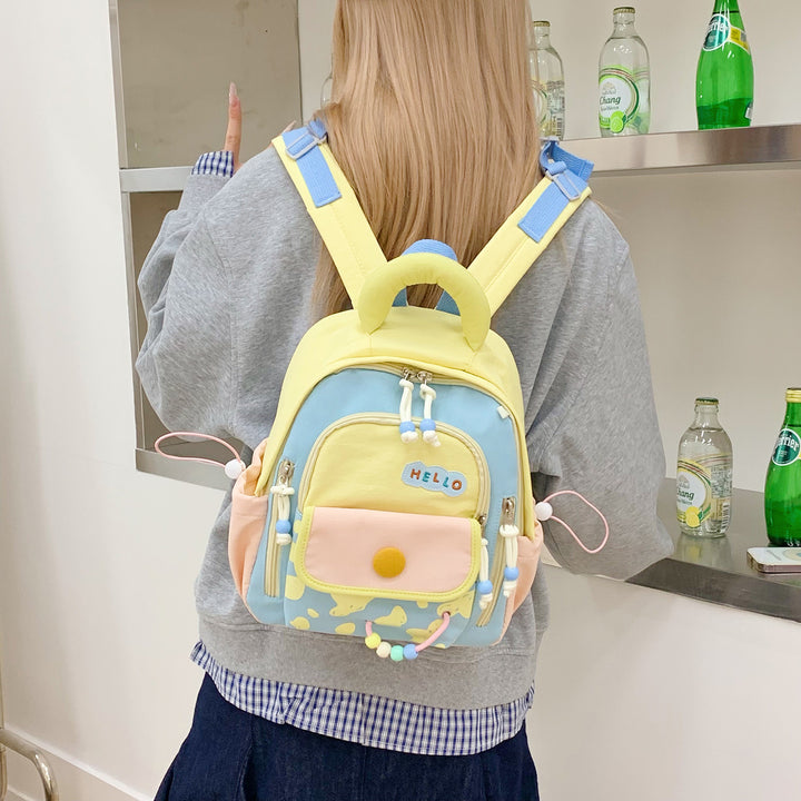 Leisure Backpack with Colorful Applications and Creative Design Kalsten