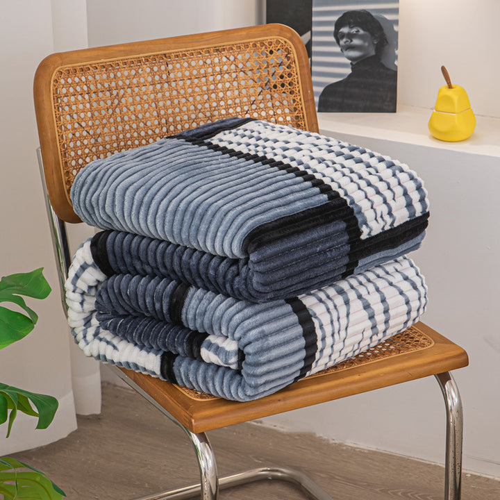 Textured Ribbed Throw Blanket