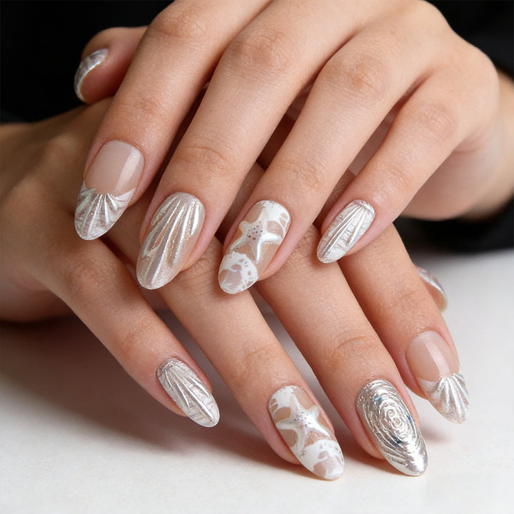 Artistic Ocean-Inspired Gel Nail Design Kalsten